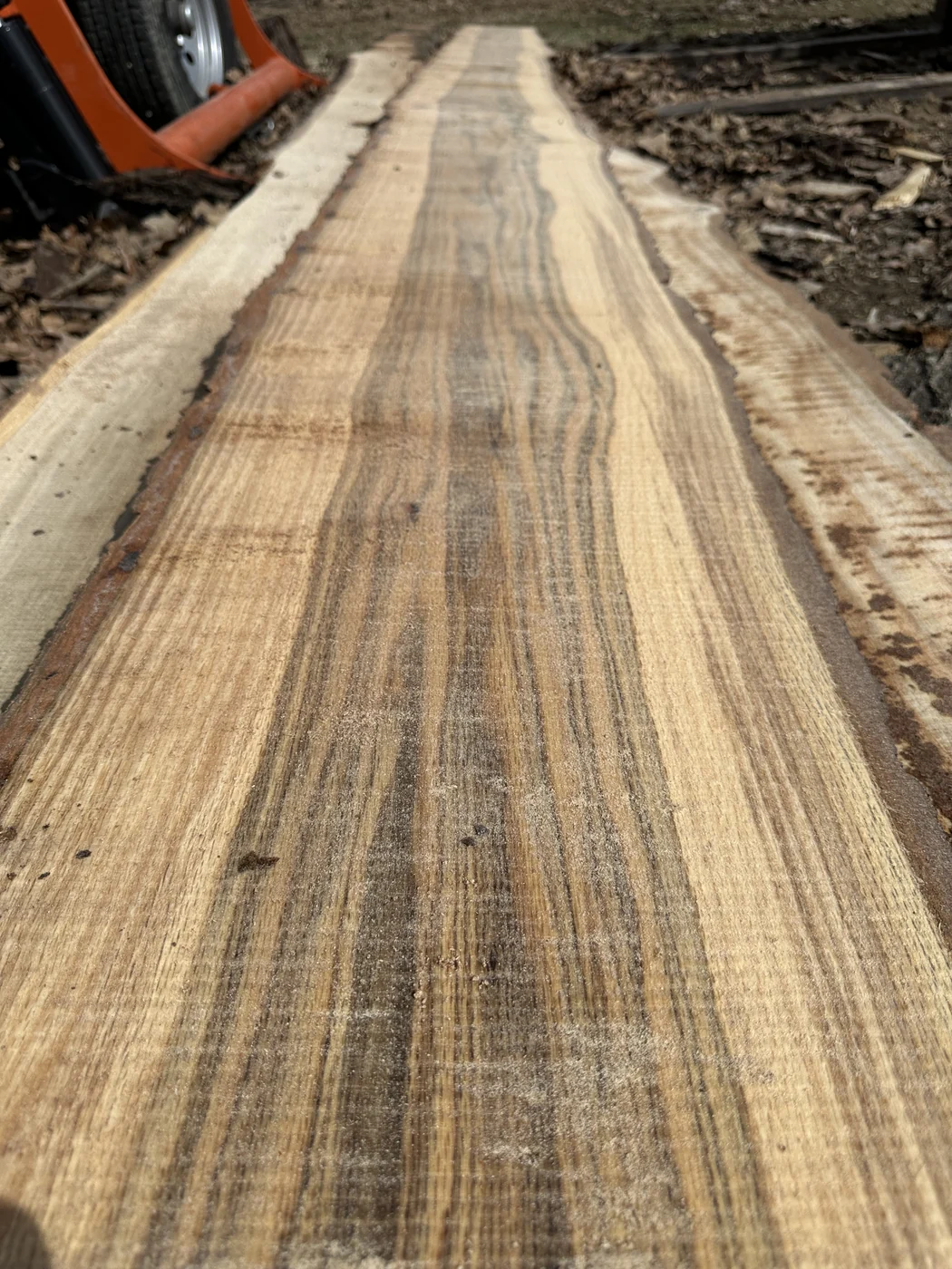 Distinctive grain in a custom milled slab