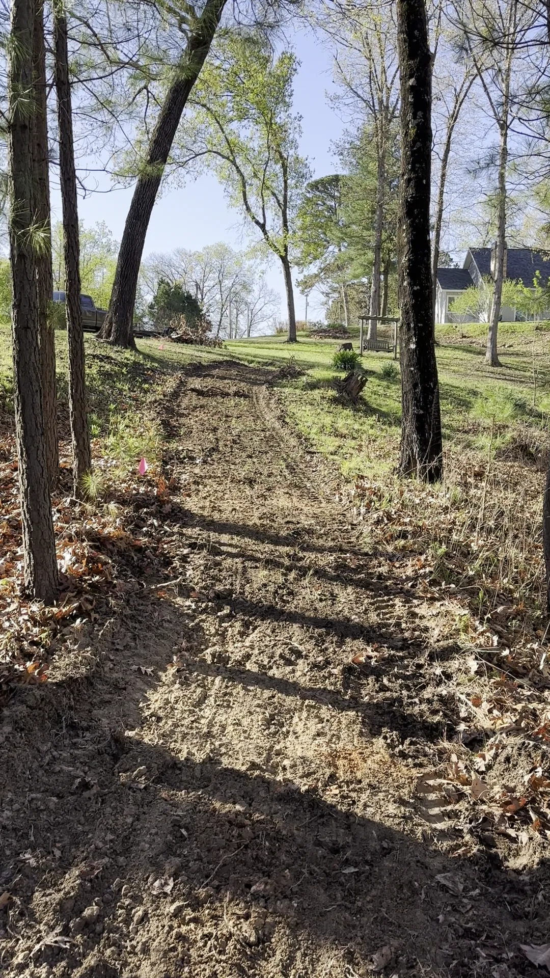 Mountain bike trail construction