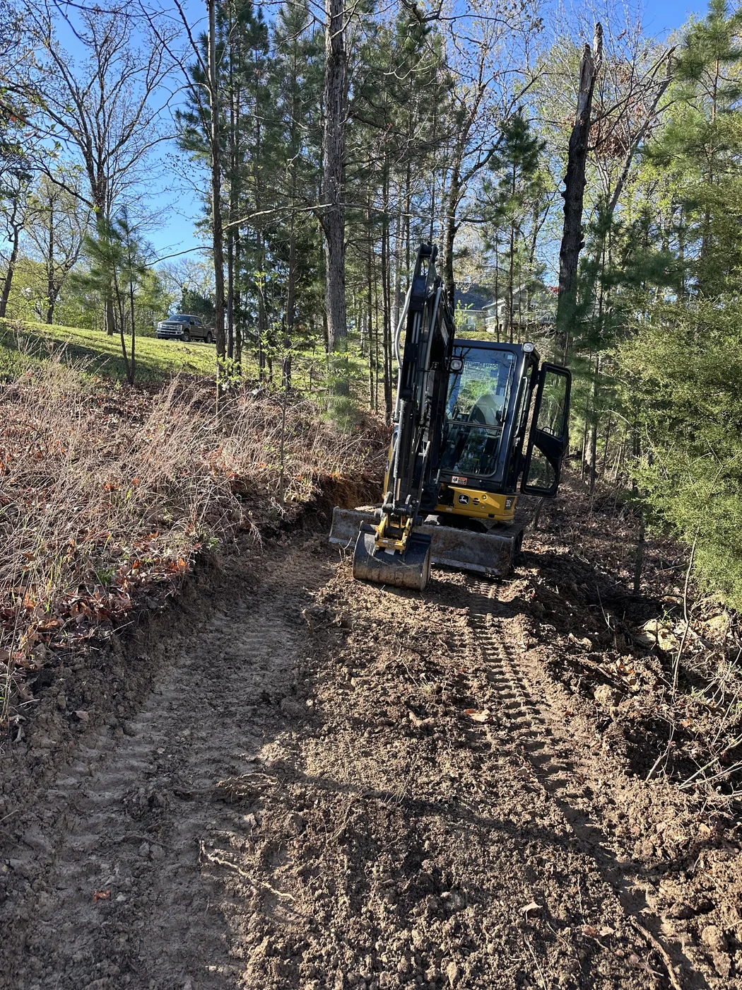 Steep terrain on the Eucha mountain bike trail