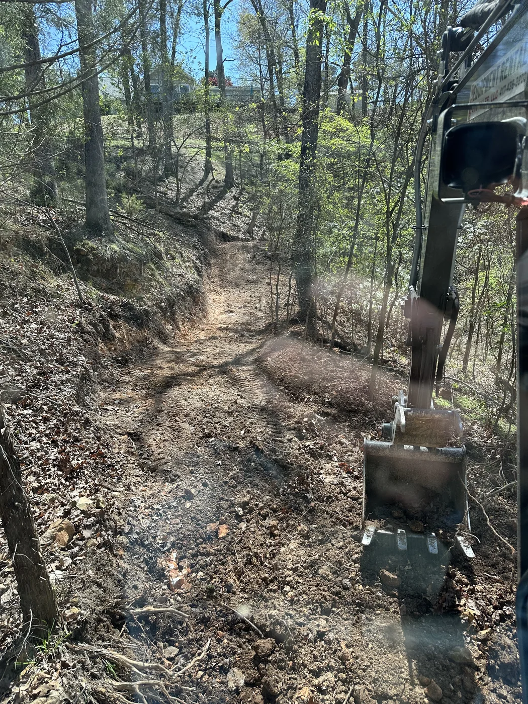 Finished section of the mountain bike trail
