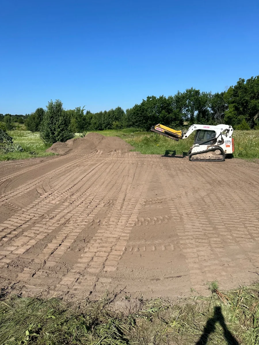 Site preparation before final completion