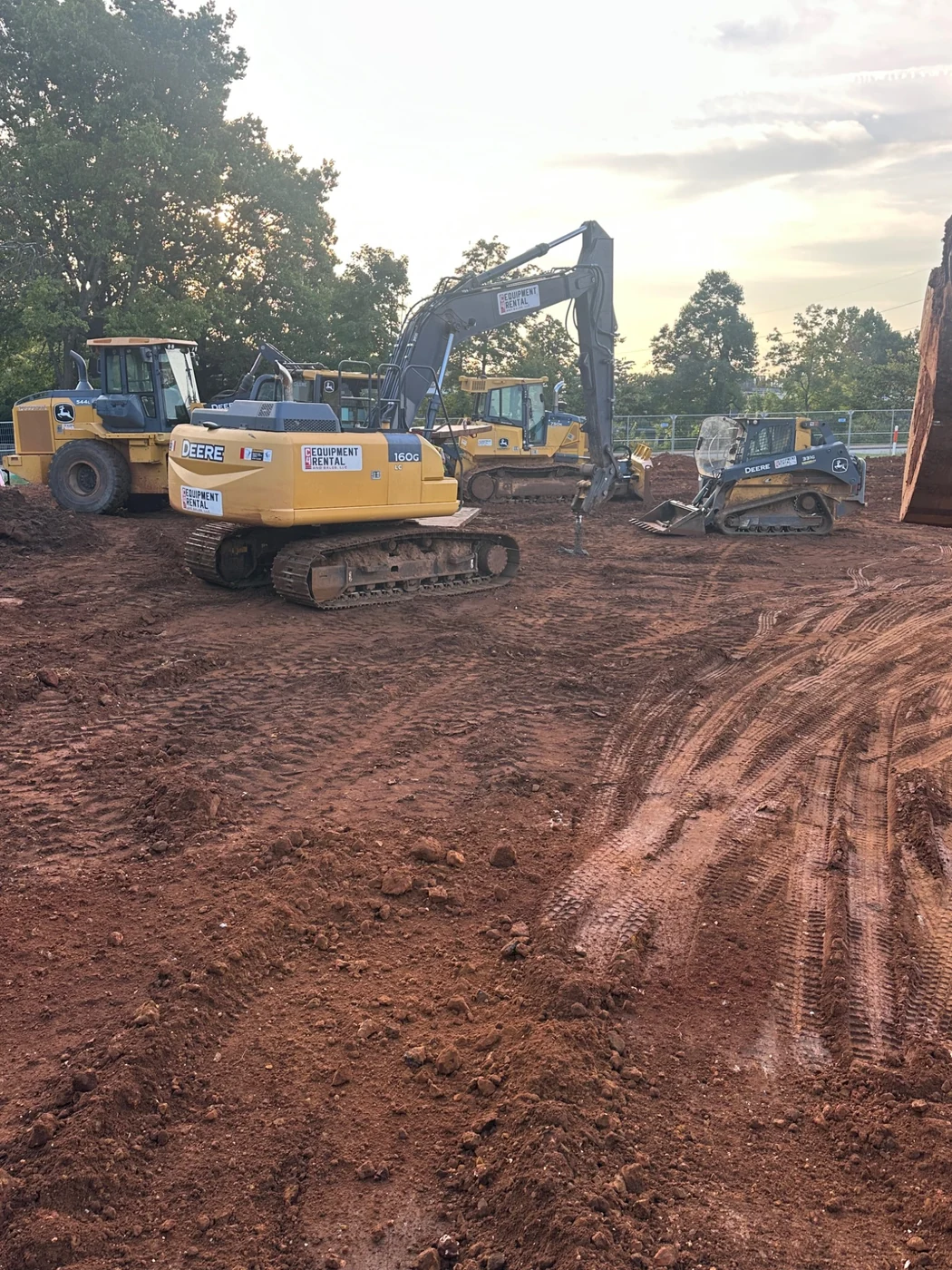 Rafter E heavy equipment working on site preparation