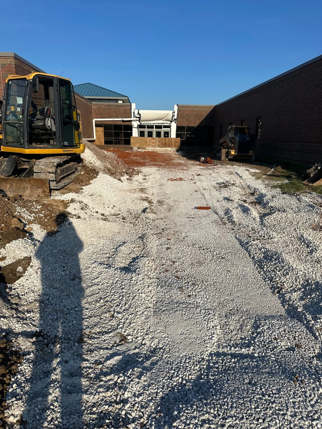 Prepared base and site work on a construction project